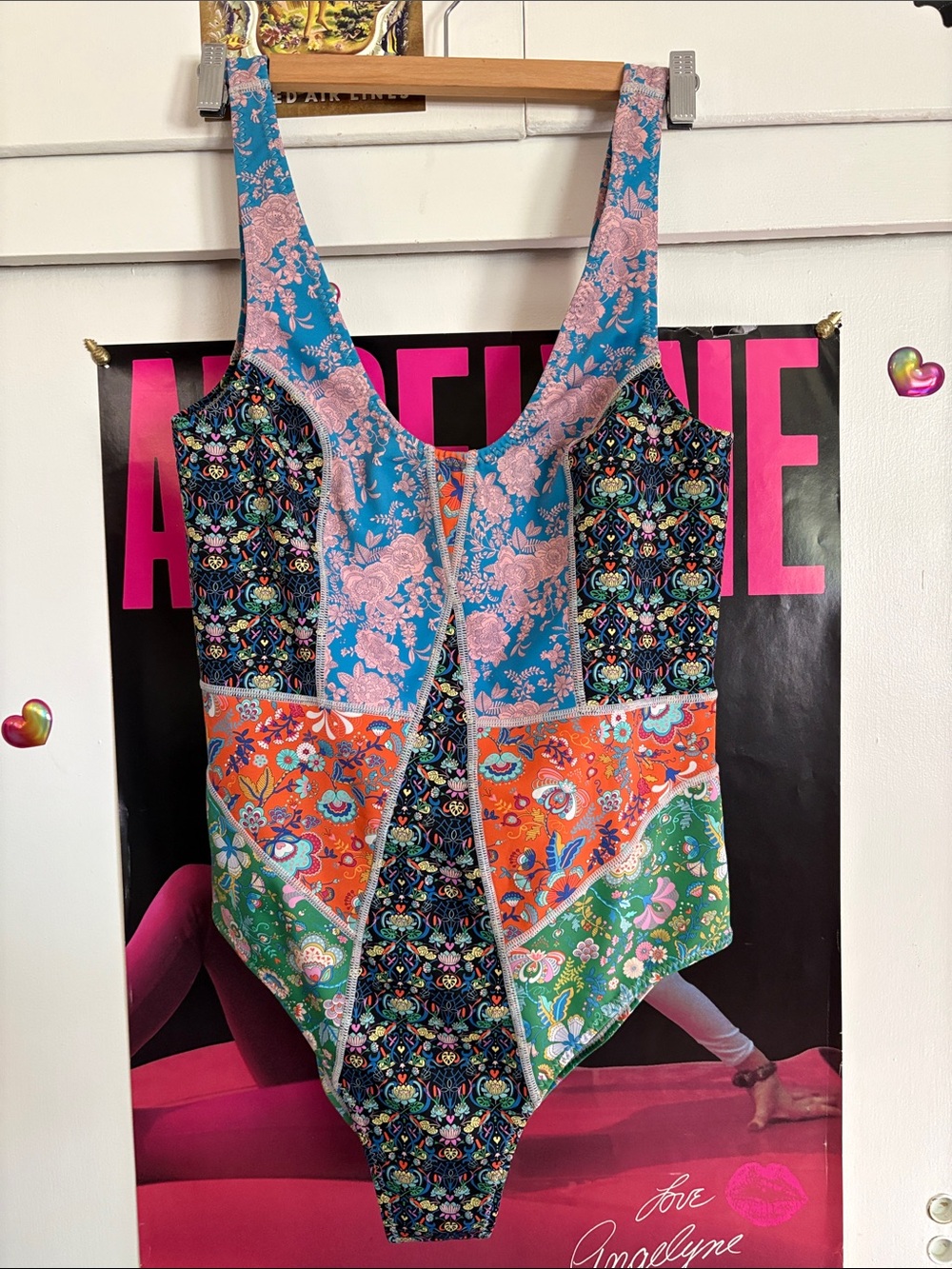 Cynthia Rowley Patchwork Floral One-Piece Swimsuit